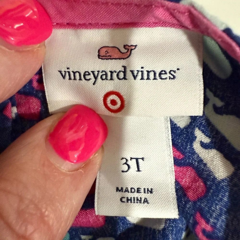 Vineyard Vines Whale 🐳 Pattern Dress Size 3T